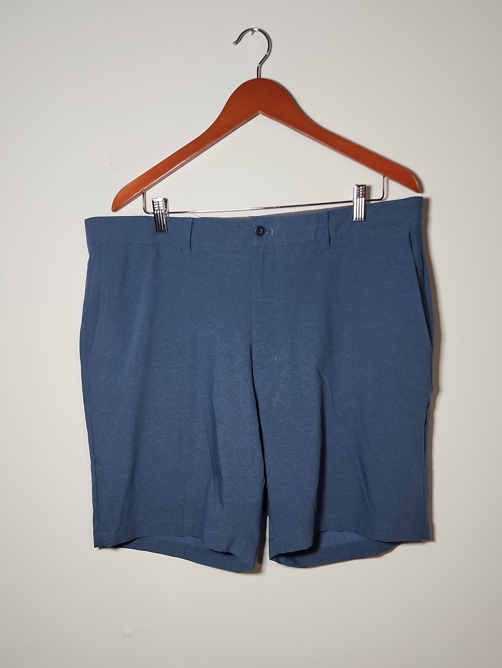 Hogan Men's Slate Blue Flat-Front Shorts